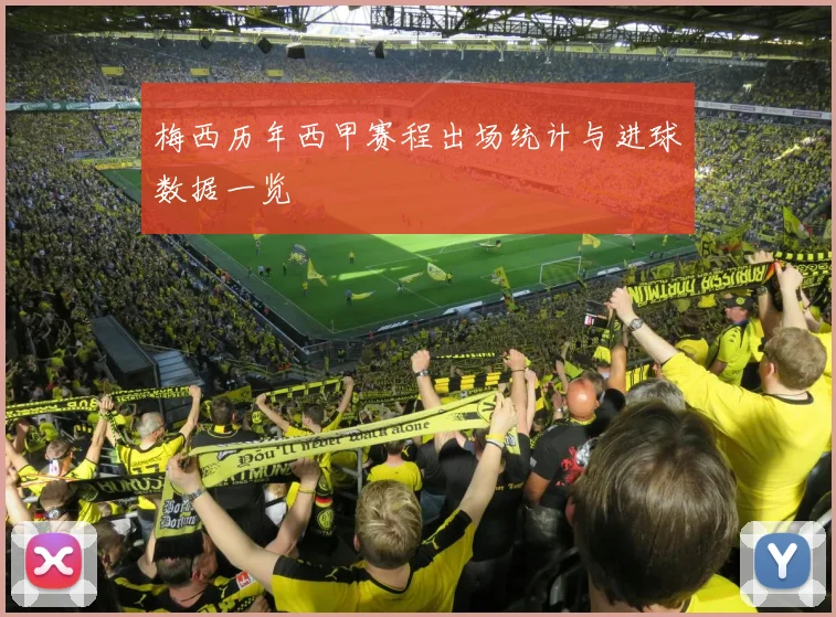 梅西历年西甲赛程出场统计与进球数据一览